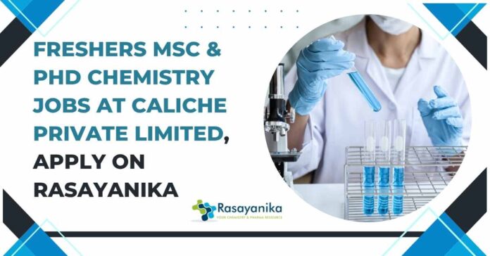 Freshers MSc & PhD Chemistry Jobs