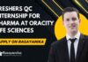 Freshers QC Internship For Pharma at Oracity Life Sciences