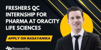 Freshers QC Internship For Pharma at Oracity Life Sciences