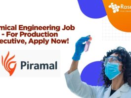 Chemical Engineering Job - For Production Executive, Apply Now!