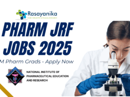 Pharm JRF Jobs 2025 M Pharm Grads Apply at NIPER Ahmedabad