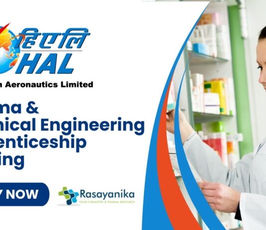 Pharma & Chemical Engineering Apprenticeship Training at HAL, Hindustan Aeronautics Limited, Apply Now