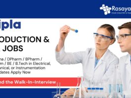 Pharma Jobs at Cipla l Attend the Walk-In Interview for Production & QA Jobs