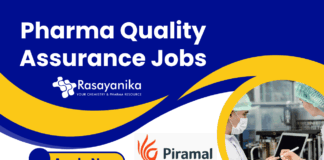 Pharma Quality Assurance Jobs - Deputy Manager QA at Piramal