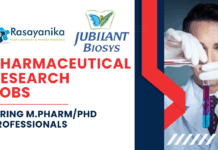 Pharmaceutical Research Jobs at Jubilant Biosys Bengaluru Apply