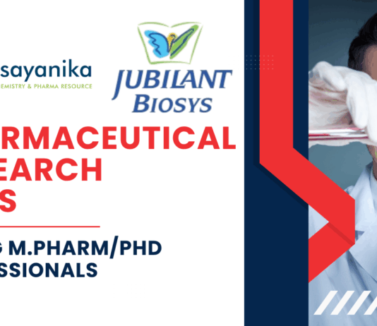 Pharmaceutical Research Jobs at Jubilant Biosys Bengaluru Apply