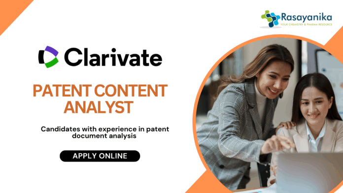 Polymer Chemistry Jobs at Clarivate - Apply Now for Patent Content Analyst Role