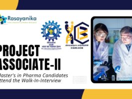 Project Associate-II at IICB – Master's in Pharma Candidates Attend the Walk-In-Interview