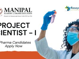 Project Scientist Job for Pharma Graduates | Apply Now at MAHE