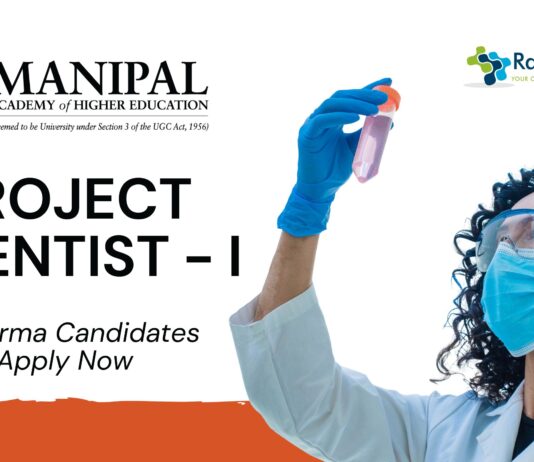 Project Scientist Job for Pharma Graduates | Apply Now at MAHE