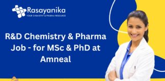 R&D Chemistry & Pharma Job