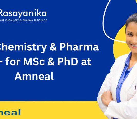 R&D Chemistry & Pharma Job