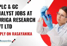 HPLC & GC Analyst Jobs at Auriga Research Pvt Ltd