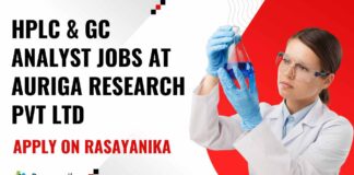 HPLC & GC Analyst Jobs at Auriga Research Pvt Ltd