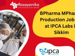 BPharma MPharma Production Job