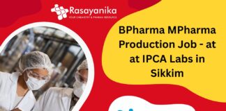 BPharma MPharma Production Job