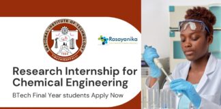 Research Internship for Chemical Engineering Candidates | Apply at NIT Trichy
