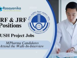 SRF & JRF Positions at CARI –AYUSH Project Jobs | MPharma Candidates Attend the Walk-In-Interview 