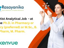 Scientist Analytical Job - at Kenvue