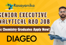 Senior Executive R&D Job at Diageo for MSc Chemistry Apply