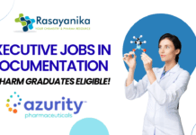 Sr. Executive Jobs in Documentation – Azurity Pharma Hyderabad