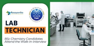 TMC Lab Technician Job – BSc Chemistry Candidates Attend the Walk-In-Interview