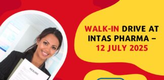 Walk-In Drive at Intas Pharma