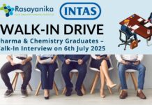 Walk-In Drive at Intas Pharmaceuticals in Goa – 6th July 2025 Apply Now