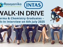Walk-In Drive at Intas Pharmaceuticals in Goa – 6th July 2025 Apply Now