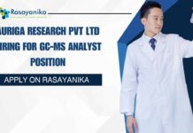 Auriga Research Pvt Ltd Jobs For GC-MS Analyst Position