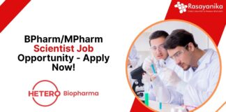 BPharm/MPharm Scientist Job Opportunity - Apply Now!