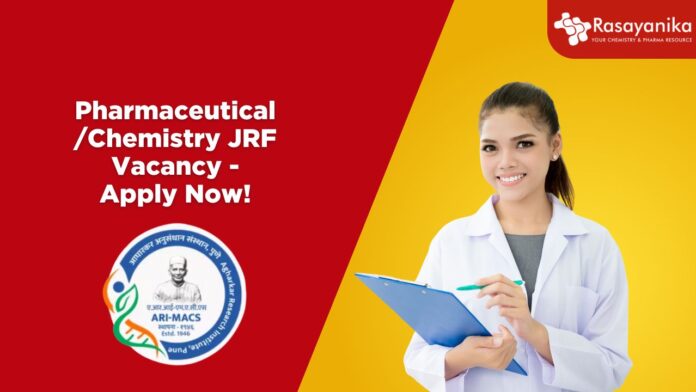 Pharmaceutical/Chemistry JRF Vacancy - Apply Now!