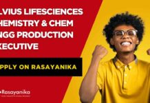 Alvius Lifesciences Chemistry & Chem Engg Production Executive