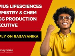 Alvius Lifesciences Chemistry & Chem Engg Production Executive