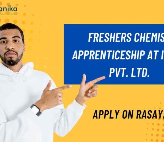Freshers Chemist Apprenticeship at Intox Pvt. Ltd.