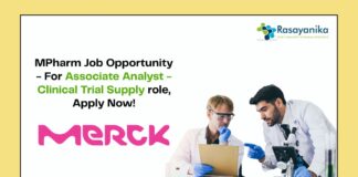 MPharm Job Opportunity - For Associate Analyst - Clinical Trial Supply role, Apply Now!