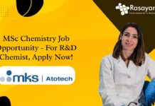 MSc Chemistry Job Opportunity - For R&D Chemist, Apply Now!