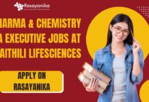 Pharma & Chemistry QA Executive Jobs at Maithili Lifesciences