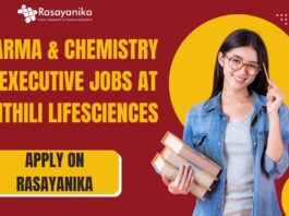 Pharma & Chemistry QA Executive Jobs at Maithili Lifesciences