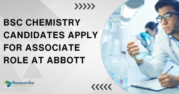 BSc Chemistry Job Opening at Abbott