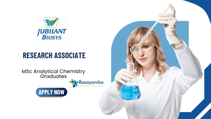 Analytical Chemistry Jobs at Jubliant - MSc Graduates Apply Now for the Research Associate Role