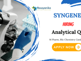Quality Assurance Jobs at Syngene | Chemistry Graduates Apply Now for the Analytical QA Role 