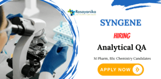 Quality Assurance Jobs at Syngene | Chemistry Graduates Apply Now for the Analytical QA Role 