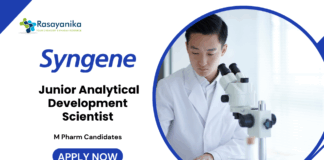 Analytical Development Role at Syngene | M Pharm Candidates Apply Now