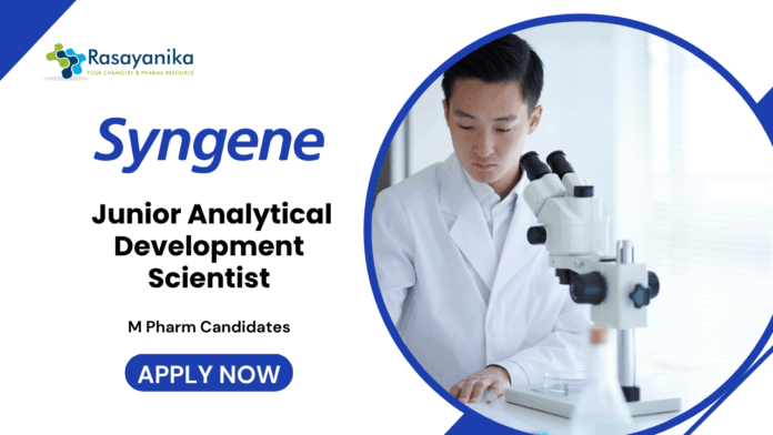Analytical Development Role at Syngene | M Pharm Candidates Apply Now
