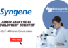 Analytical Scientist Job at Syngene - MSc Graduates Apply Online