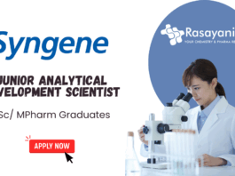 Analytical Scientist Job at Syngene - MSc Graduates Apply Online