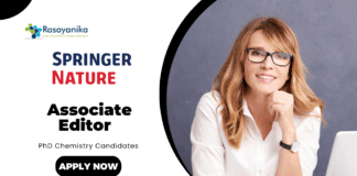 Associate Editor Jobs at Springer Nature | PhD Chemistry Candidates Apply Now