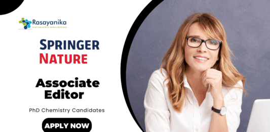 Associate Editor Jobs at Springer Nature | PhD Chemistry Candidates Apply Now