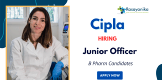 B Pharm Jobs at Cipla